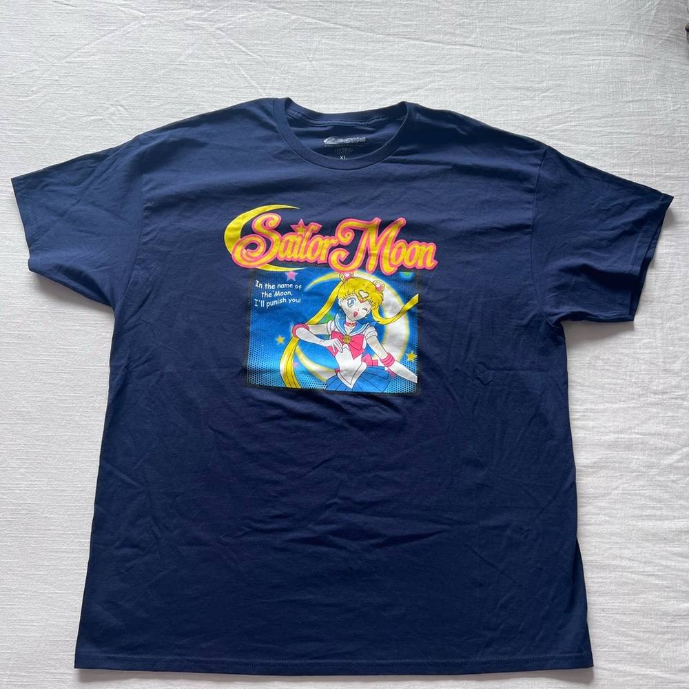 Sailor Moon Graphic Tee Shirt Mens XL Anime Manga Cartoon Tee I’ll Punish You